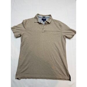 FAIRLANE Mens Slim Large Tan Short Sleeve Pique Polo Shirt T17